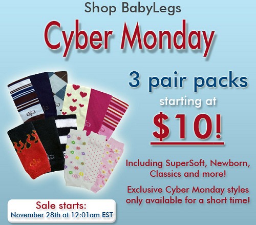 CYBER MONDAY BABYLEGS SALE 3 PAIRS just $10