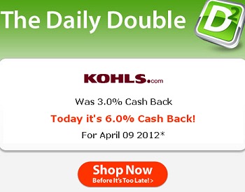 KOHLS COUPON CODES + DOUBLE CASH BACK + FREE $10 GIFT CARD – TODAY ONLY