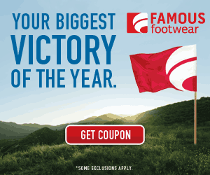 BOGO + 15 – 20% OFF AT FAMOUS FOOTWEAR
