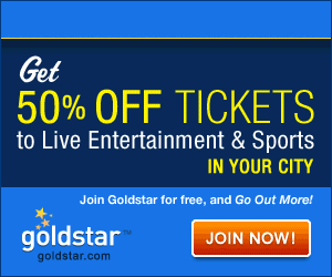 GET 50% OFF LIVE ENTERTAINMENT TICKETS WITH GOLDSTAR.COM