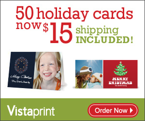 50 PERSONALIZED HOLIDAY CARDS FOR ONLY $15 SHIPPED!
