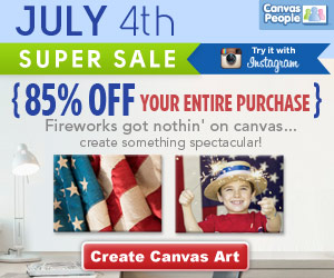 Canvas People July 4th Sale ~ Get a Photo Canvas for 85% Off