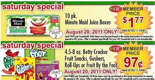 MY HARRIS TEETER EVIC SAVINGS TRIP TODAY – .77cent MINUTE MAID JUICE BOXES + MORE