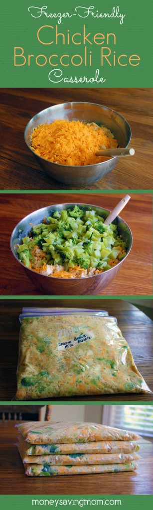 Cooking on a Budget Freezer Friendly Chicken Broccoli Rice Casserole